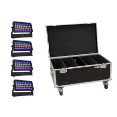 Eurolite Set 4x Multiflood Pro IP RGBW Wash MK2 + Case