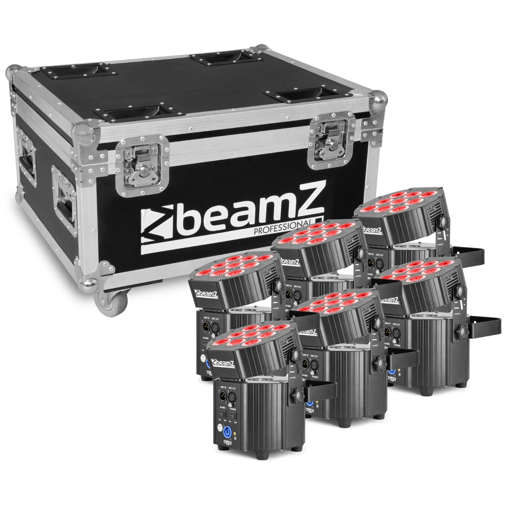 beamZ pro BBP60 Scheinwerfer-Set, 6 Stück im Flightcase