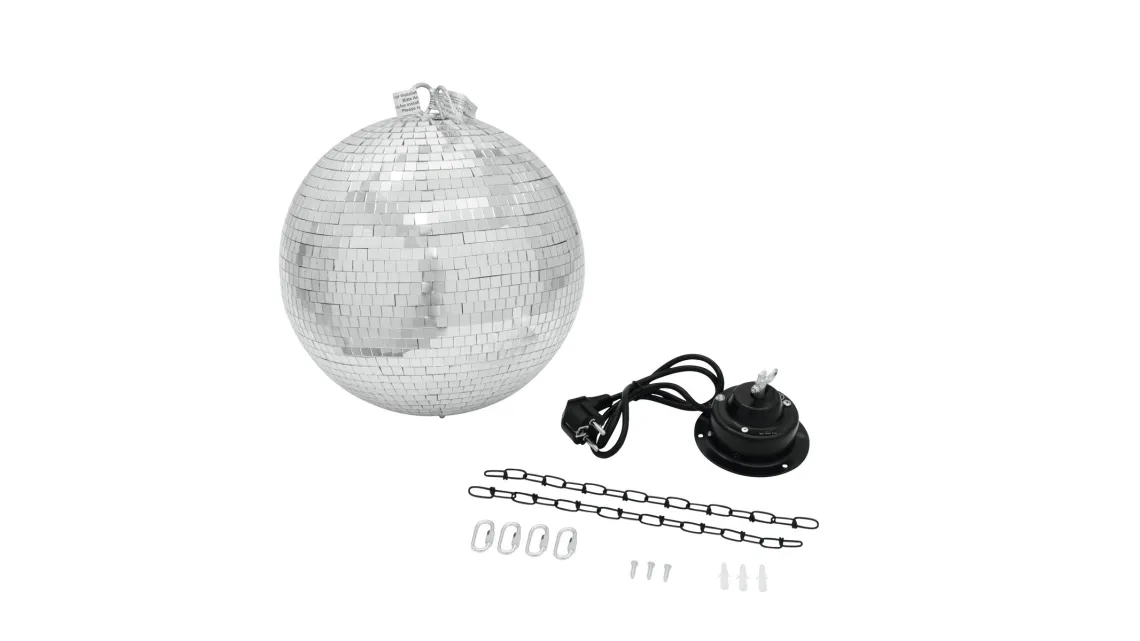 Eurolite Set Spiegelkugel 30cm mit Motor + LED PST-5 QCL Spot sw 