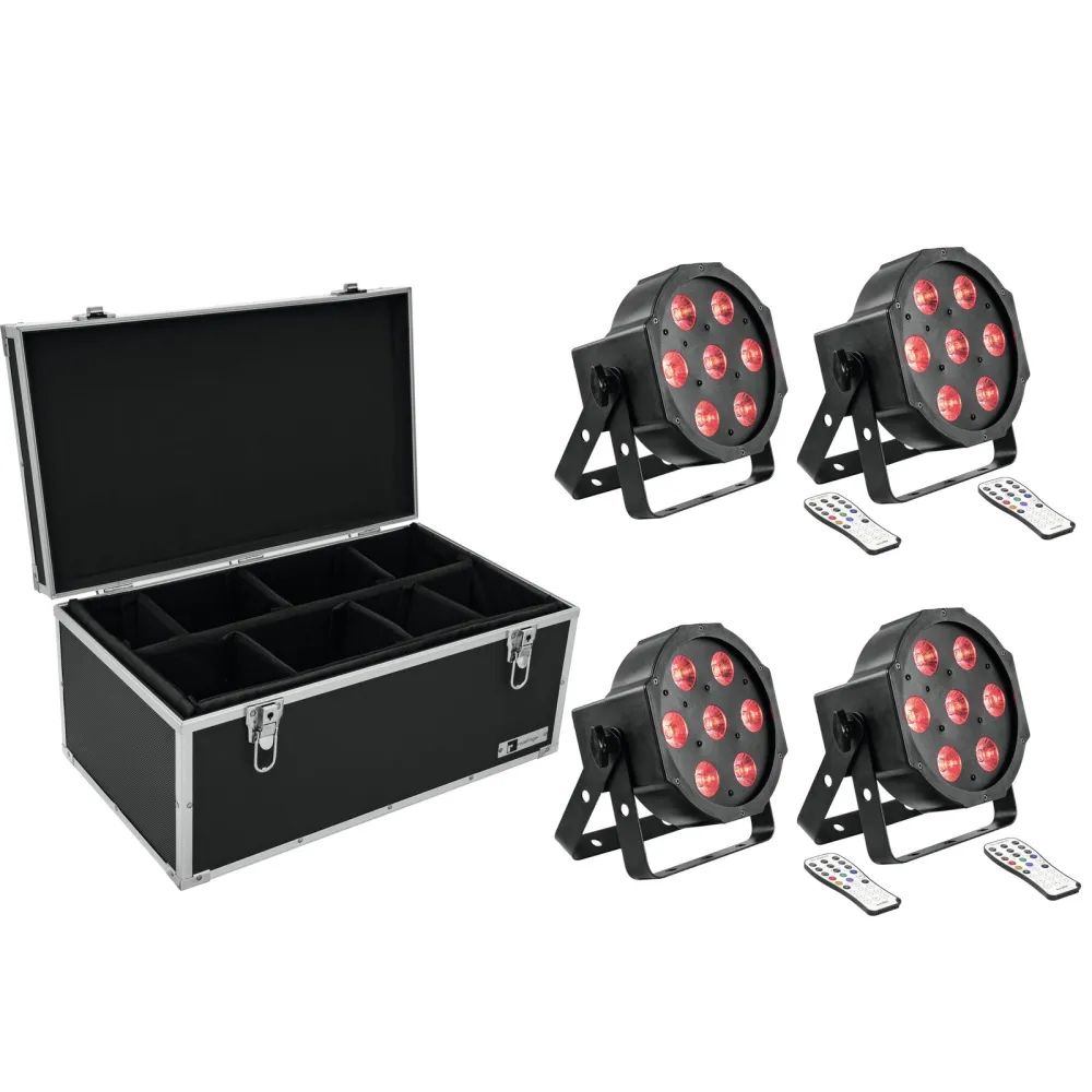 Eurolite Set 4x LED SLS-7 HCL Floor + Case TDV-1