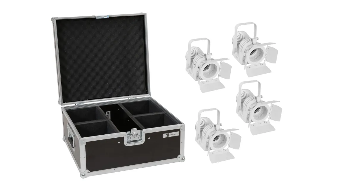 Eurolite Set 4x LED THA-20PC TRC Theater-Spot ws + Case 