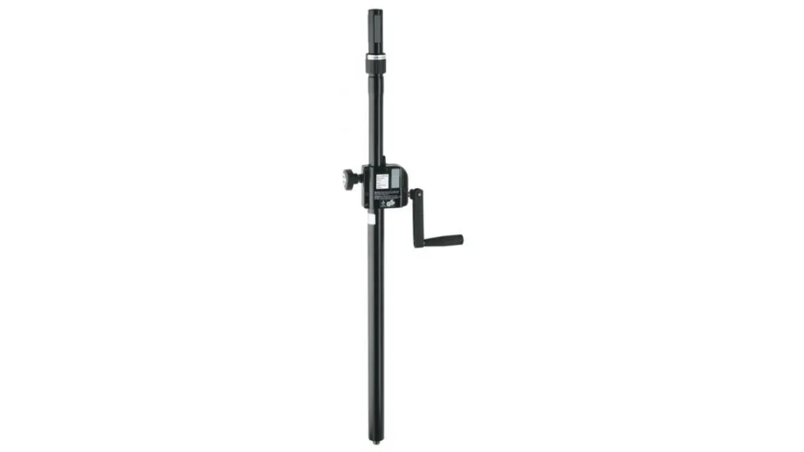 K&M 21340 Distanzrohr mit Kurbel und Ring Lock, schwarz