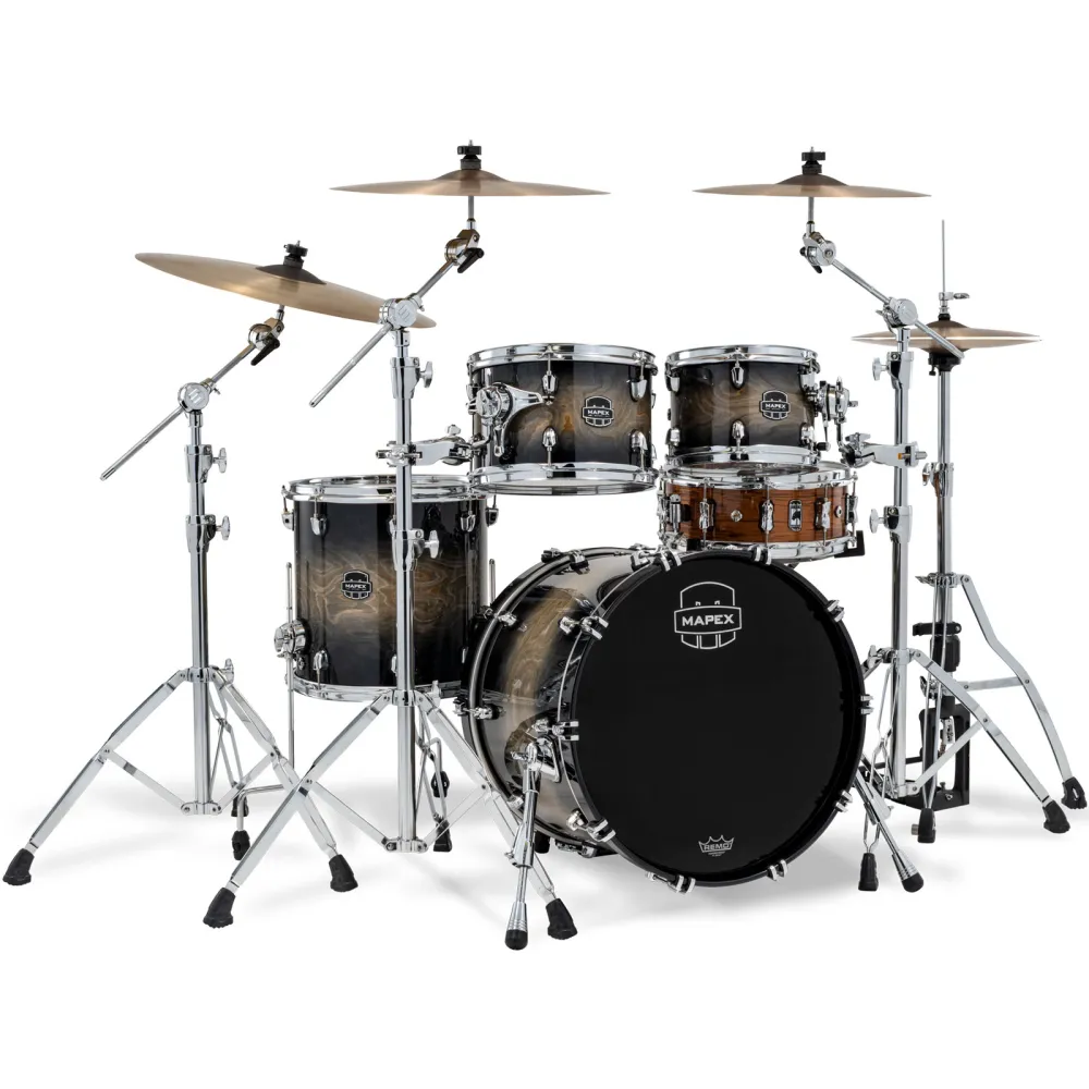 Mapex Saturn VI Fusion Shellset Black Ink Burst