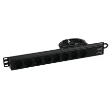Eurolite Steckdosenleiste R19-8 1HE sw 2,7m