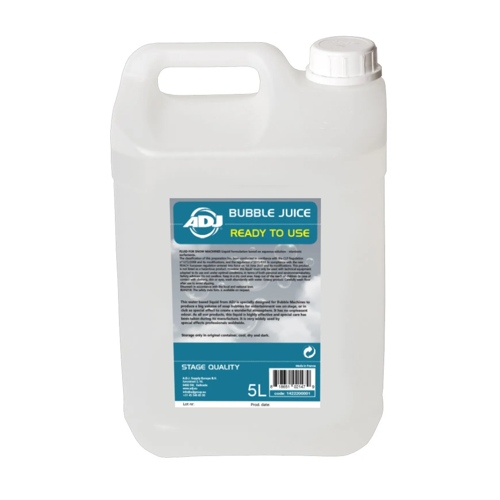 ADJ Seifenblasenfluid 5L