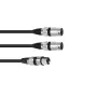 Omnitronic Adapterkabel XLR(F)/2xXLR(M) 1,5m sw