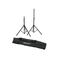 Eurolite Set AKKU 2x Flat Light 3 sw + Bar-6 + Ständer
