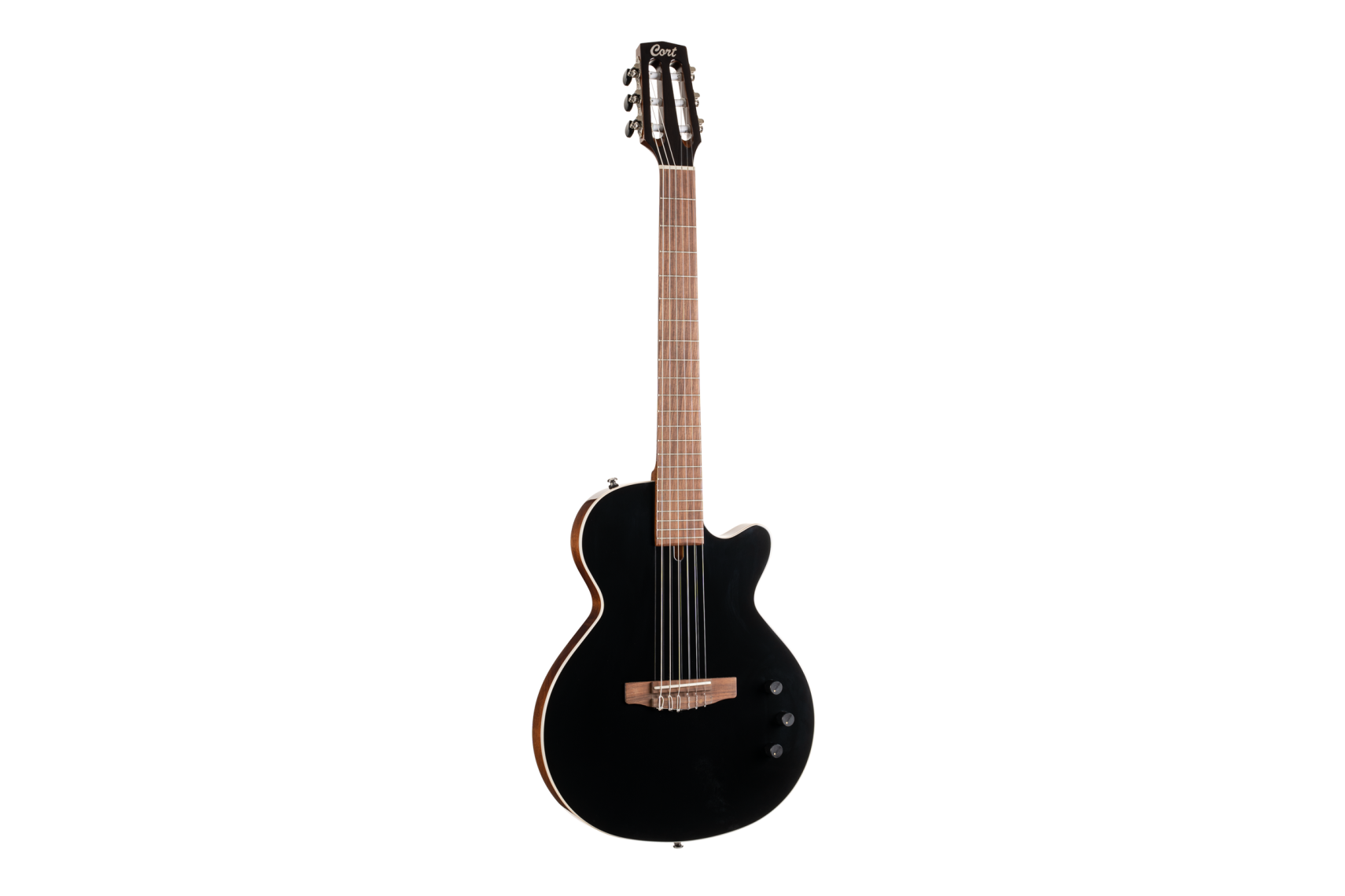CORT Sunset Nylectric II E-Gitarre BK Preamp Gigbag