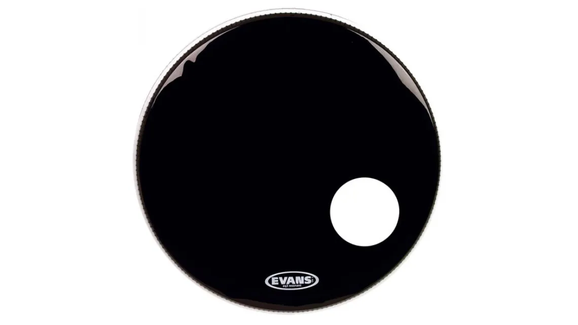 Evans 26" EQ3 Resonant Black m. 5" Loch