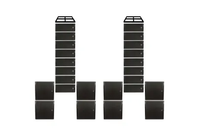 Ihos DILOS System 4 L/R Aktiv Line Array Bundle Set mit 16 Tops und 8 Subs