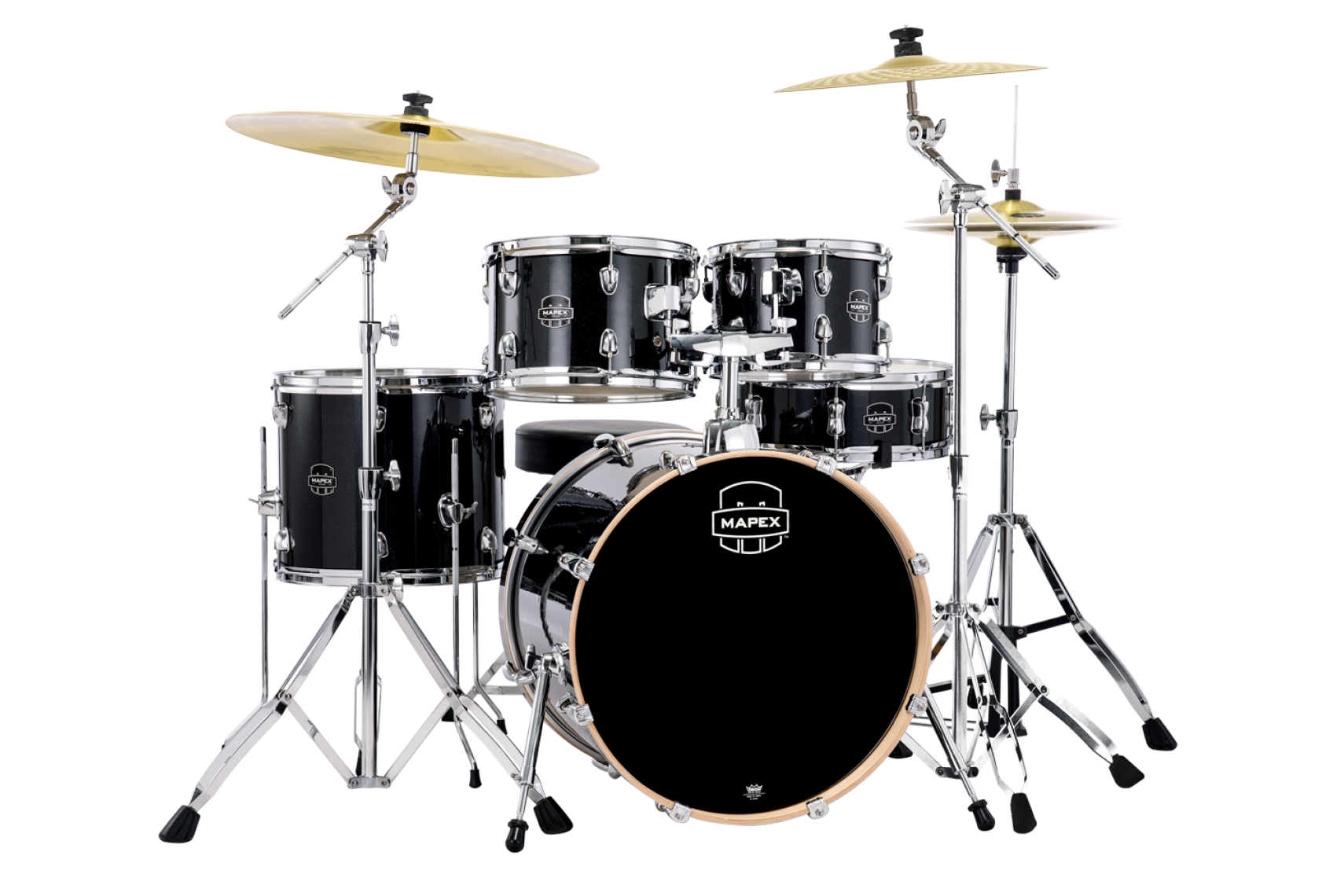 Mapex Venus Fusion Drumset Black Galaxy Sparkle VH