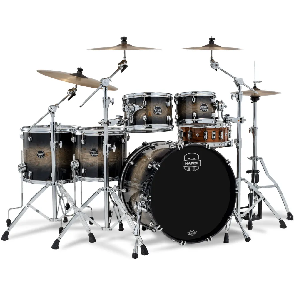 Mapex Saturn VI Stage+ Shellset Black Ink Burst