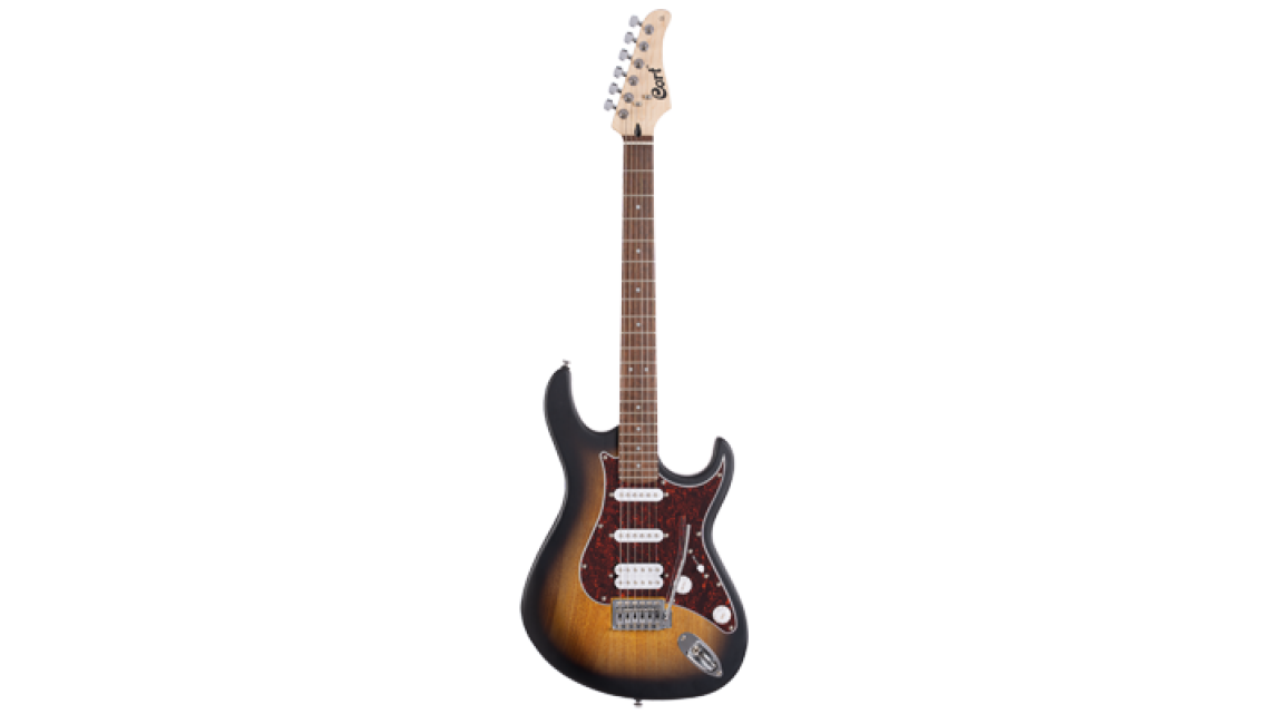 Cort G110 Open Pore Sunburst mit E-Gitarren Combo