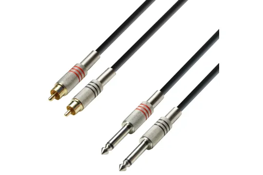 Adam Hall 1 m Audiokabel 2xChinch/2xKlinke