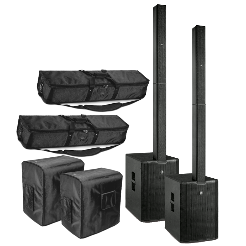 LD Systems MAUI 44 G2 Stereo Bundle Set schwarz + Bags