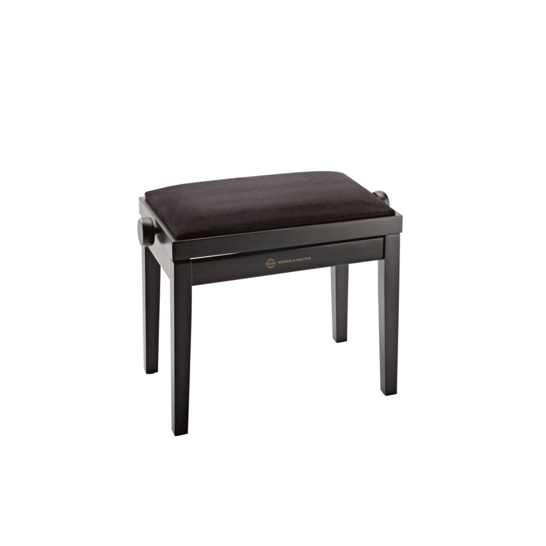 K&M 13900 Klavierbank - Bank schwarz matt, Sitz Samt sc