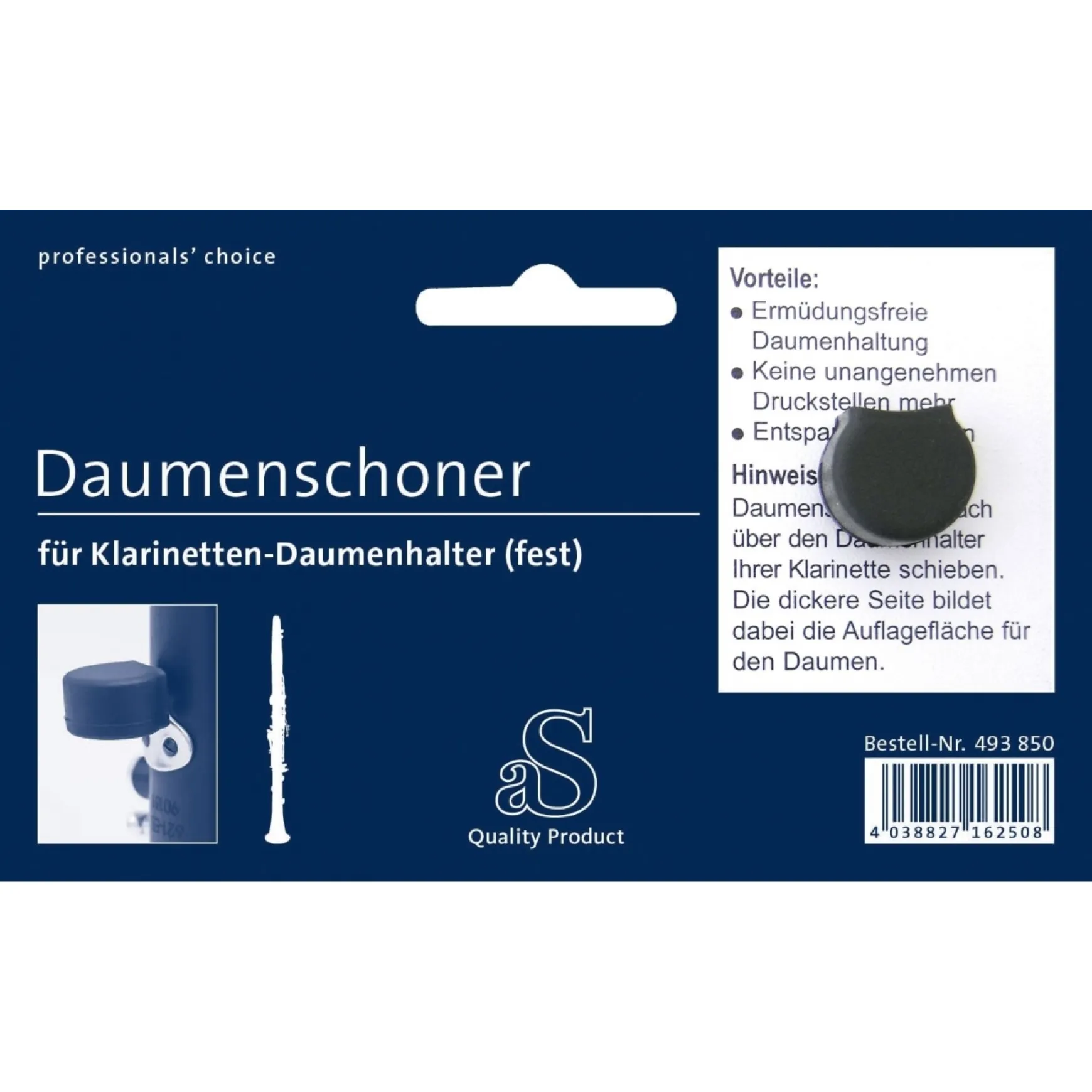 Daumenschoner für Klarinette