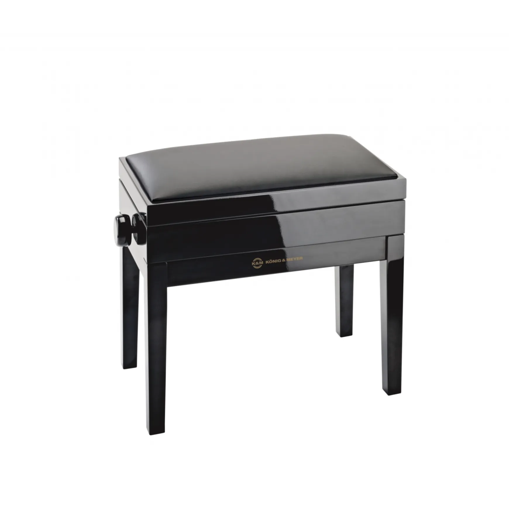 K&M 13951 Klavierbank mit Notenfach - Bank schwarz poli