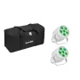 Eurolite Set 2x LED Silent Par 6 QCL Floor ws + SoftBag