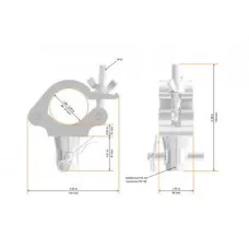 Global Truss 5034-B Half Coupler w. HalfCone Schwarz/Black