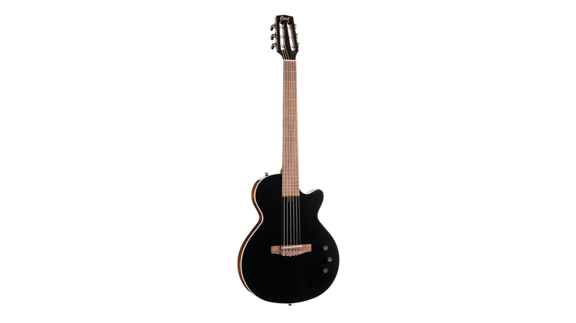 CORT Sunset Nylectric II E-Gitarre BK Preamp Gigbag