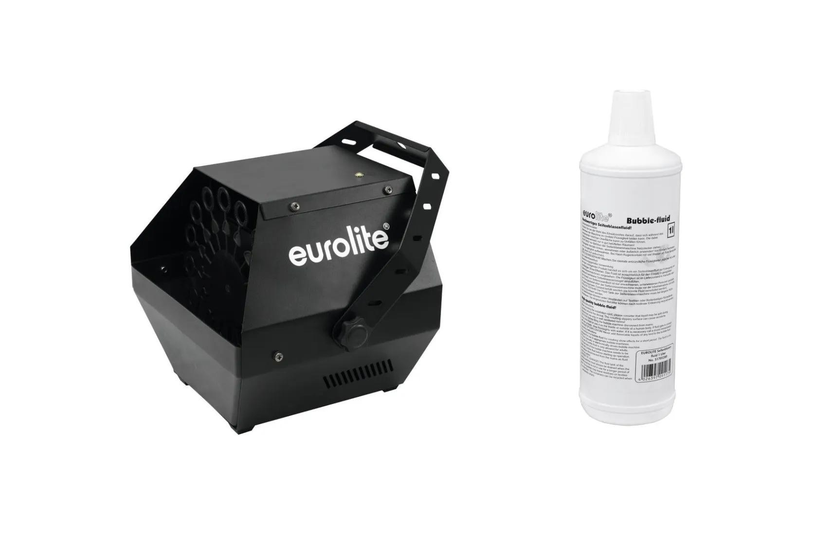 Eurolite Set B-90 Seifenblasenmaschine sw + Seifenfluid