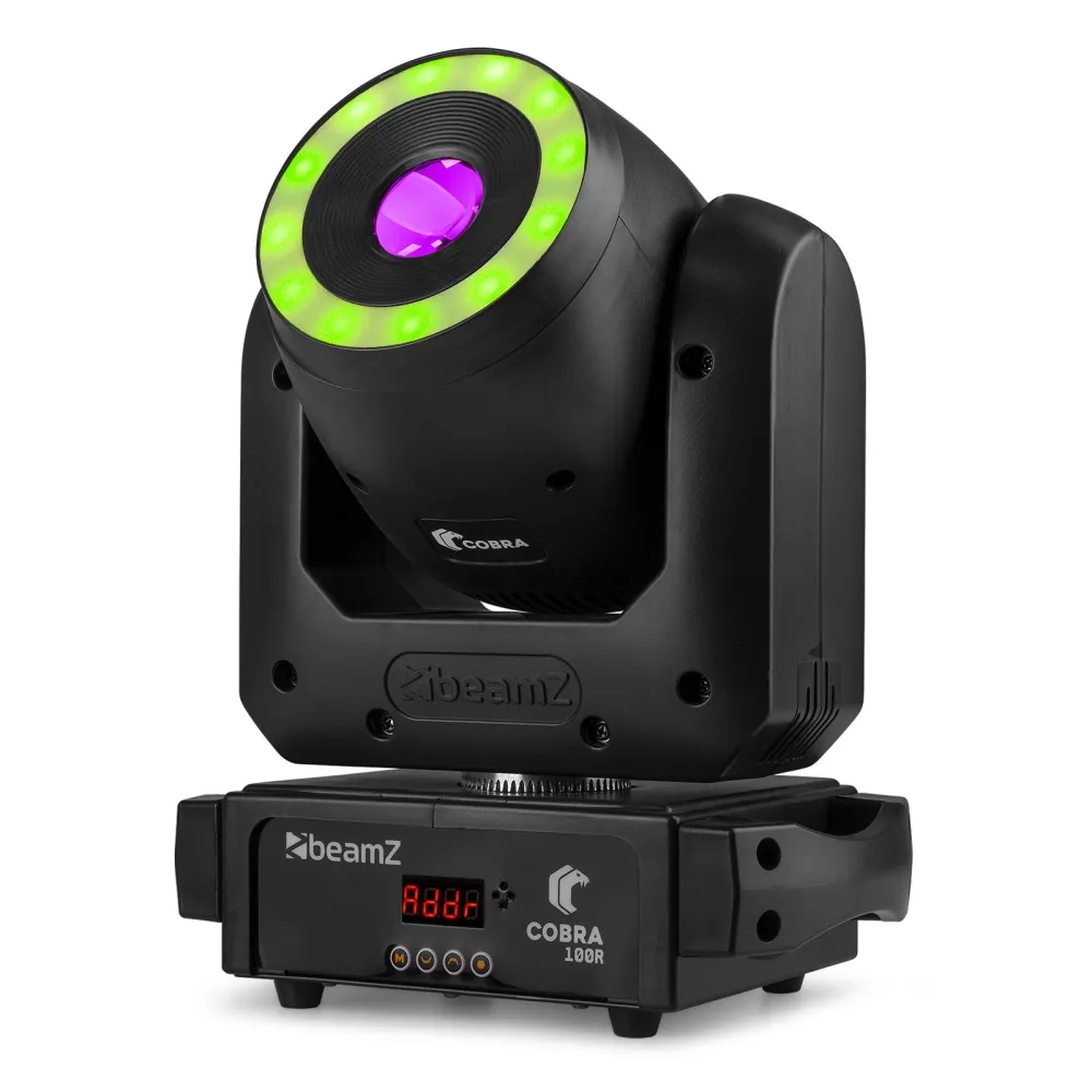 beamZ COBRA 100R Spot 100W Moving Head mit Ring