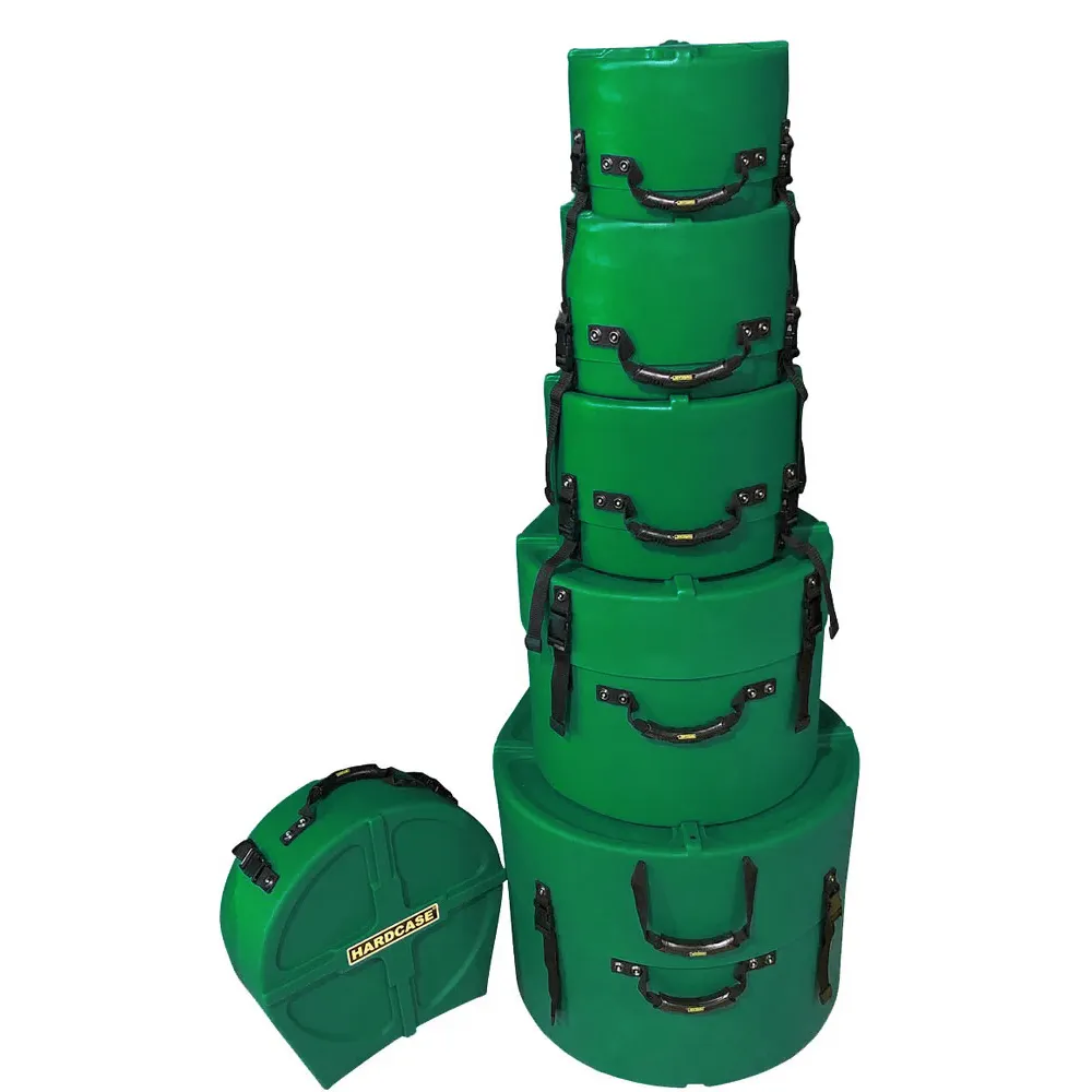 Hardcase HLROCKFUS-6DG Drum Case Set Dark Green/Grün