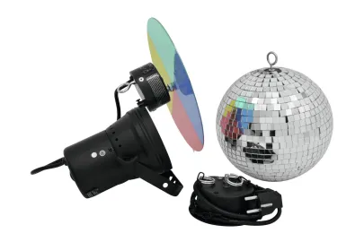 Eurolite Spiegelkugelset 20cm mit Pinspot