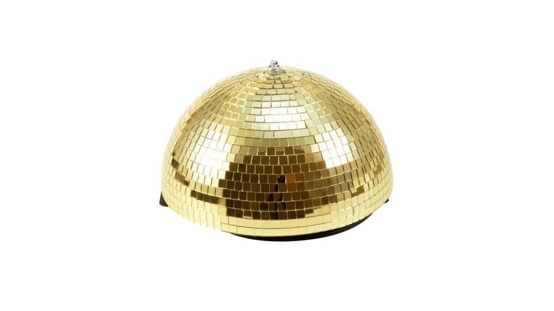 Eurolite Spiegel-Halbkugel 30cm gold motorisiert
