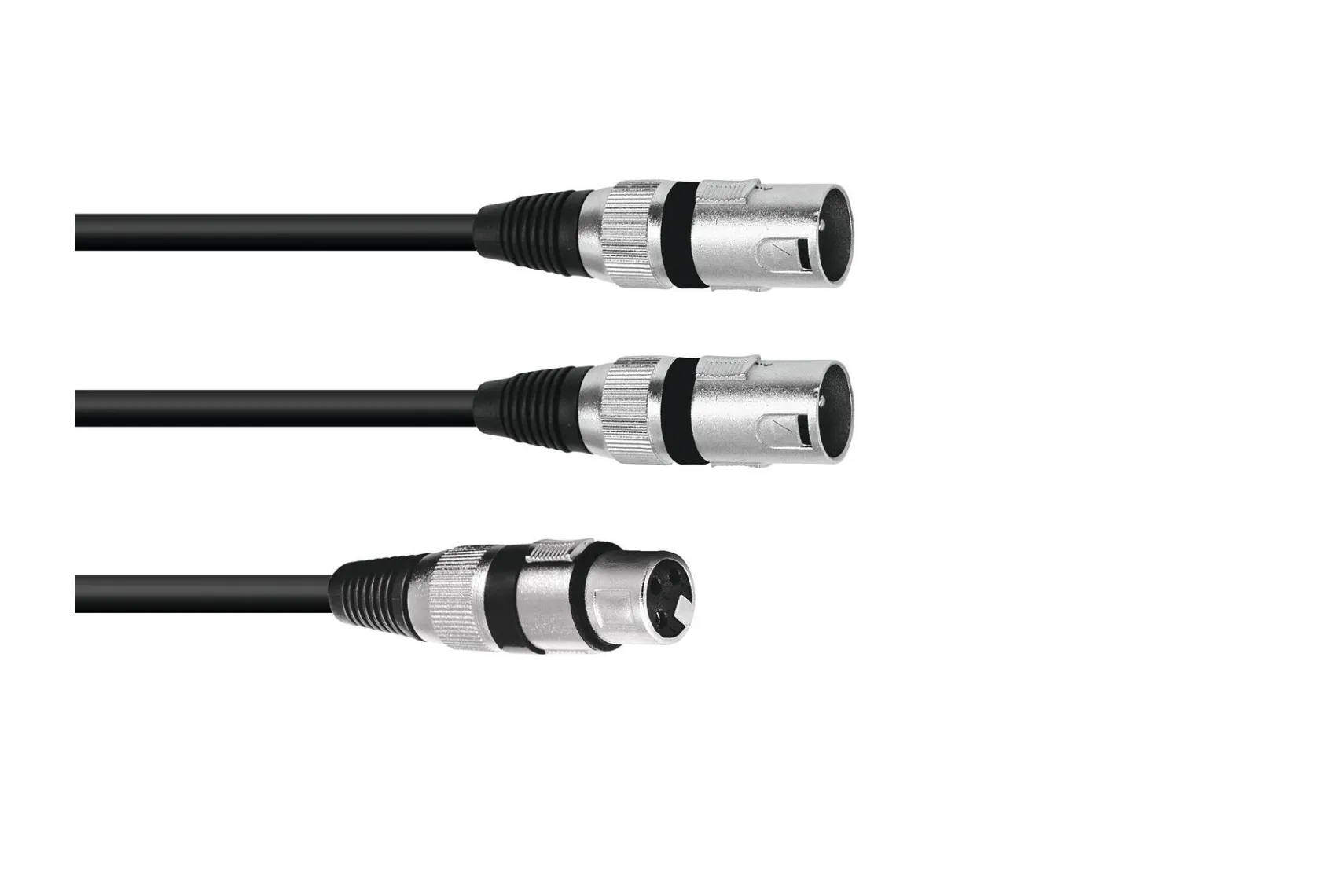 Omnitronic Adapterkabel XLR(F)/2xXLR(M) 1,5m sw