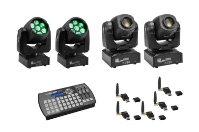Eurolite Set 2x LED TMH-W63 + 2x LED TMH-S30 + USB QuickDMX + Easy Show 