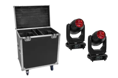 Eurolite Set 2x LED TMH-S400 CMY + Case mit Rollen