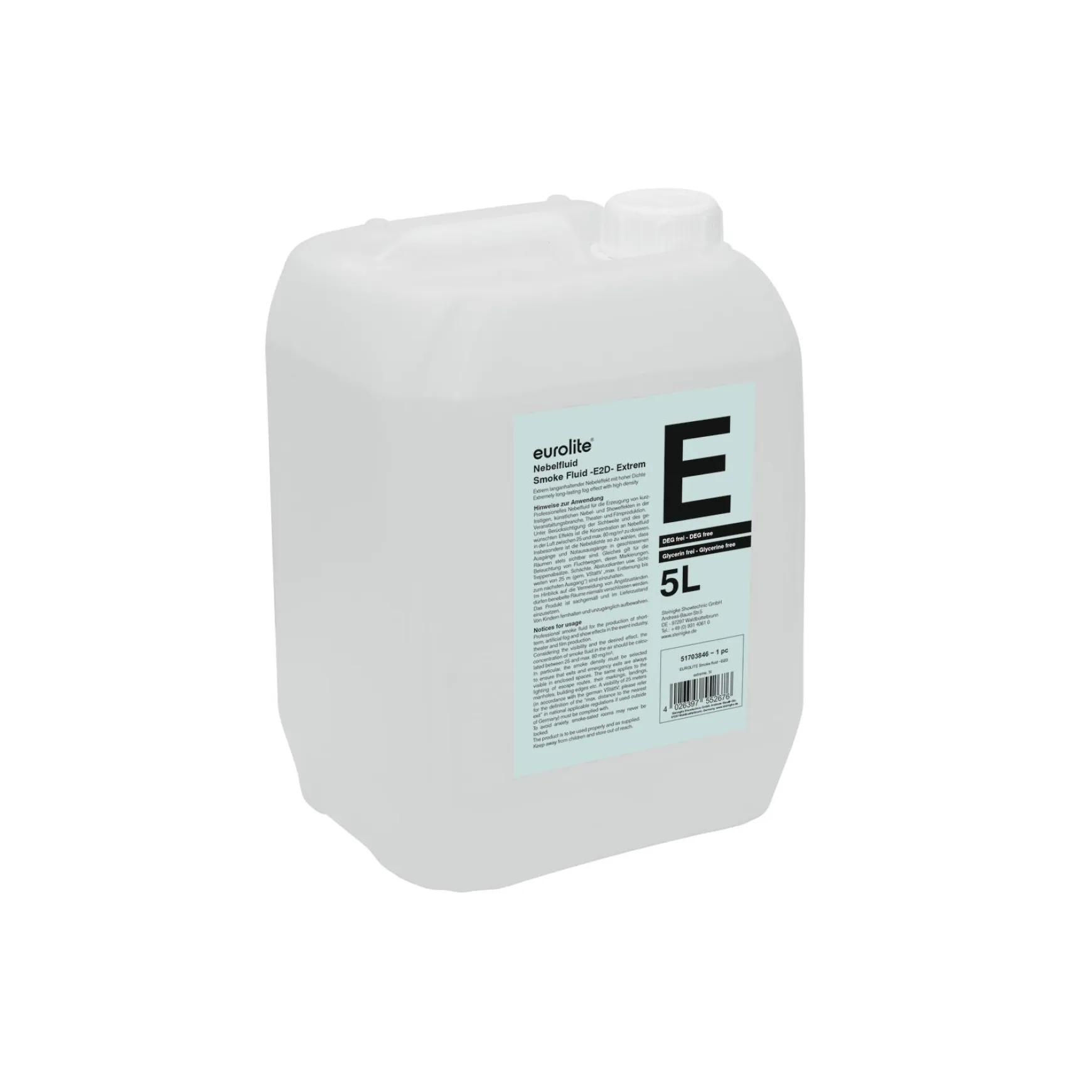 Eurolite Smoke Fluid -E2D- Extrem Nebelfluid 5l