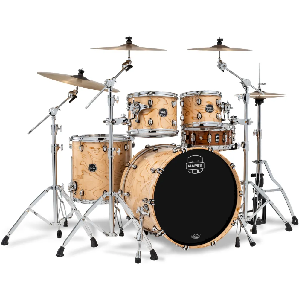 Mapex Saturn VI Rock Shellset Exotic Natural Burl