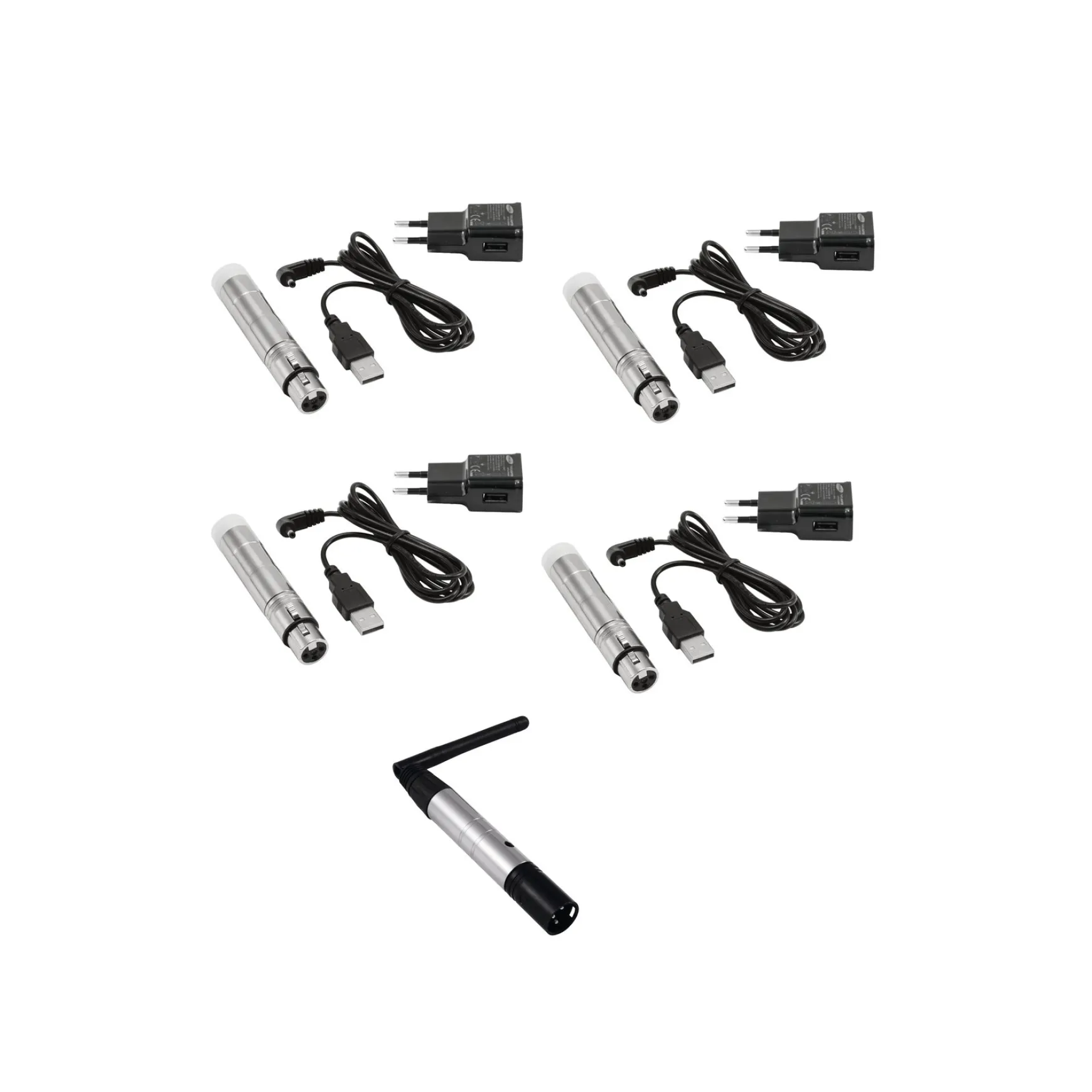 Eurolite Set QuickDMX 1x Sender + 4x AKKU Empfänger