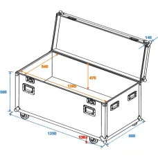 Roadinger Universal-Tour-Case 120cm mit Rollen ODV-1