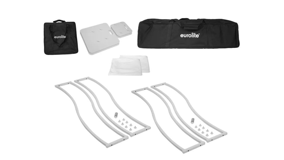 Eurolite 2x Stage Stand 150cm geschwungen+Cover &Tasche
