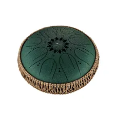 Meinl Sonic Energy Medium Octave Steel Tongue Drum 10" Dark Green