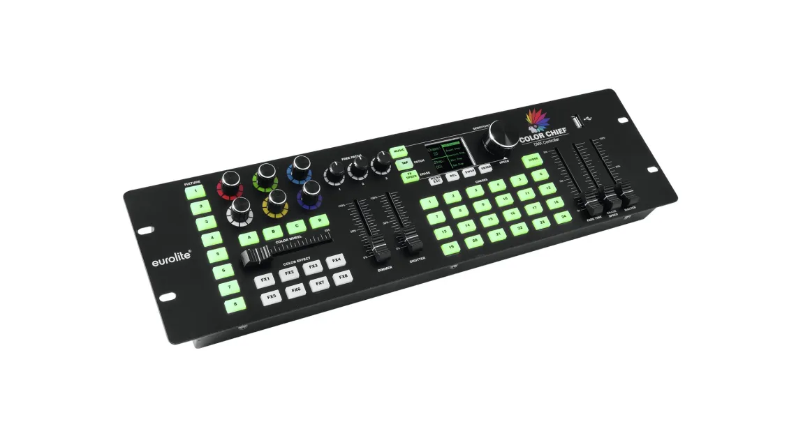 Eurolite Set 2x LED KLS-180 + 2x LED WF-40 + DMX LED Color Chief Controller 