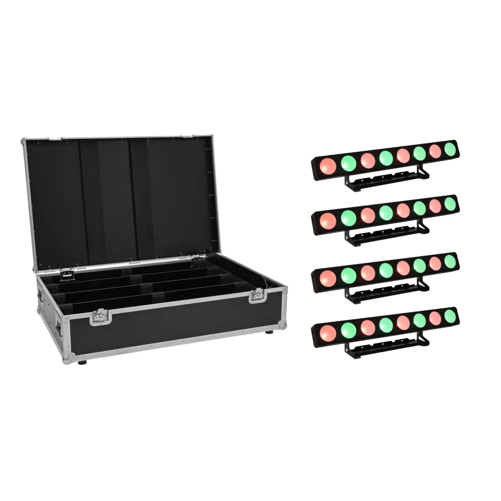 Eurolite Set 4x LED PMB-8 COB QCL 30W Leiste + Case