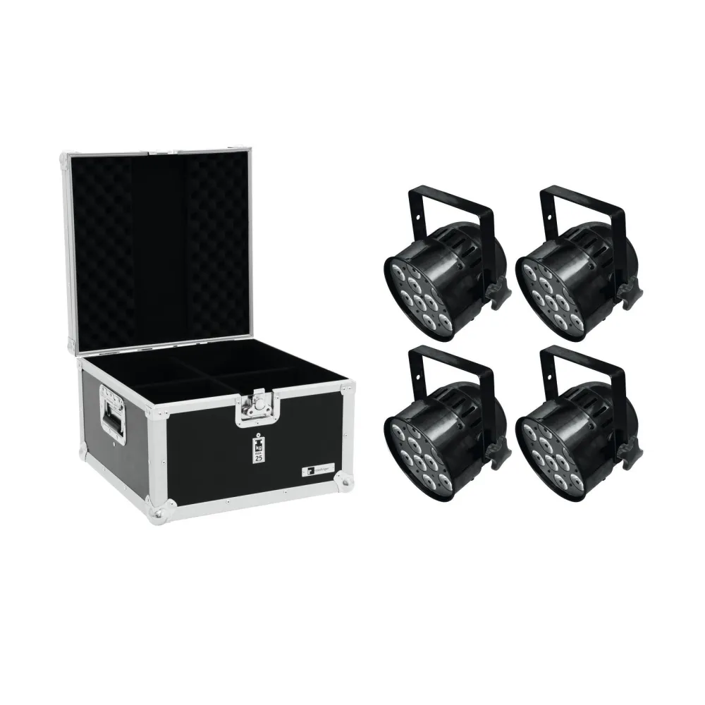 Eurolite Set 4x LED PAR-56 HCL Short sw + EPS Case