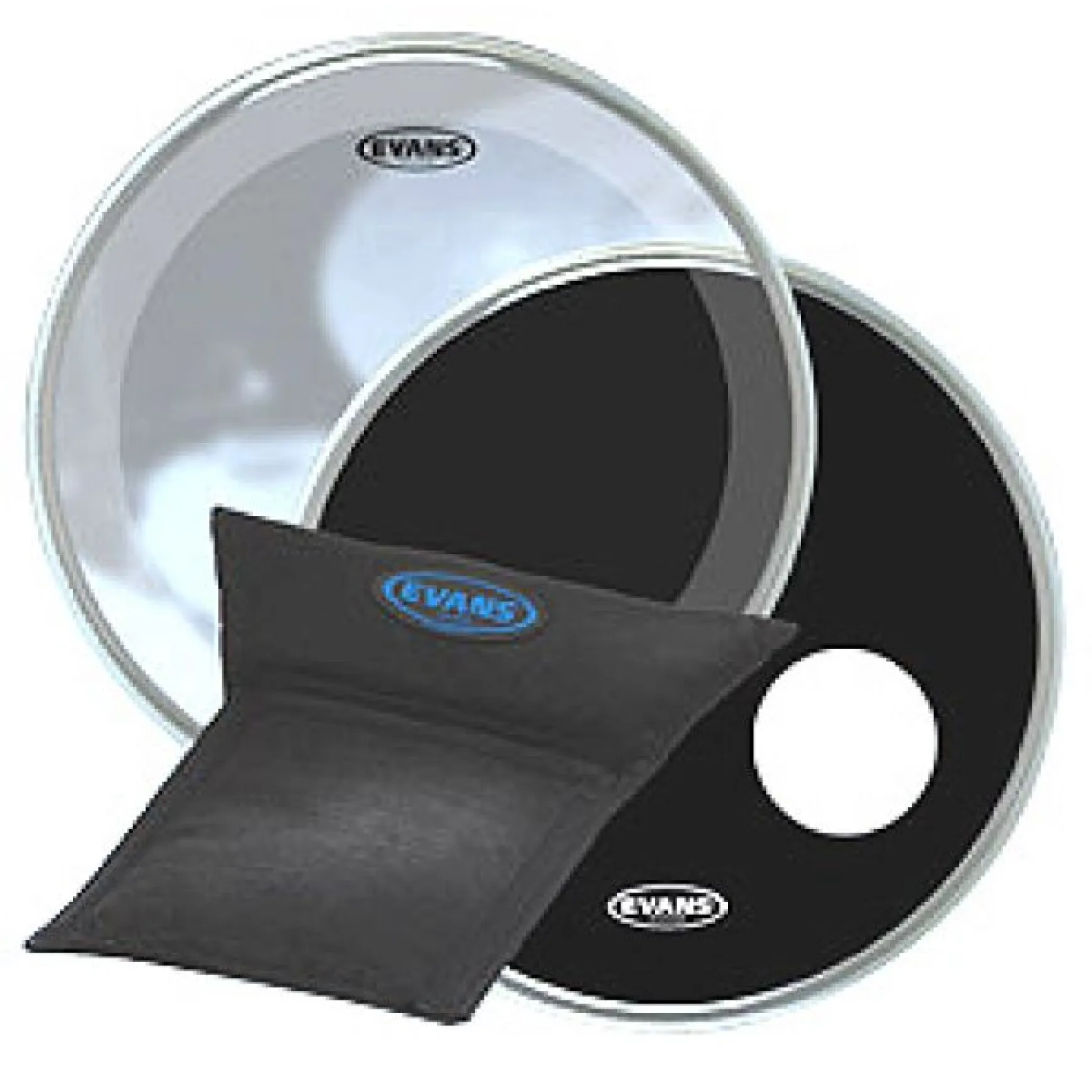 Evans bd22b3 22" Bass Drum Head Set Black