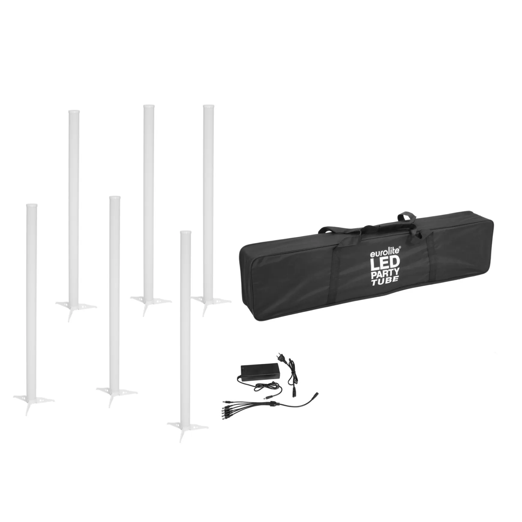 Eurolite 6x AKKU LED Party Tube IR+Ladenetzteil+Softbag