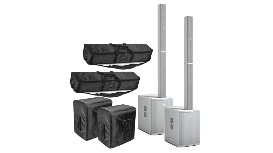 LD Systems MAUI 44 G2 Stereo Bundle Set weiß mit Taschen