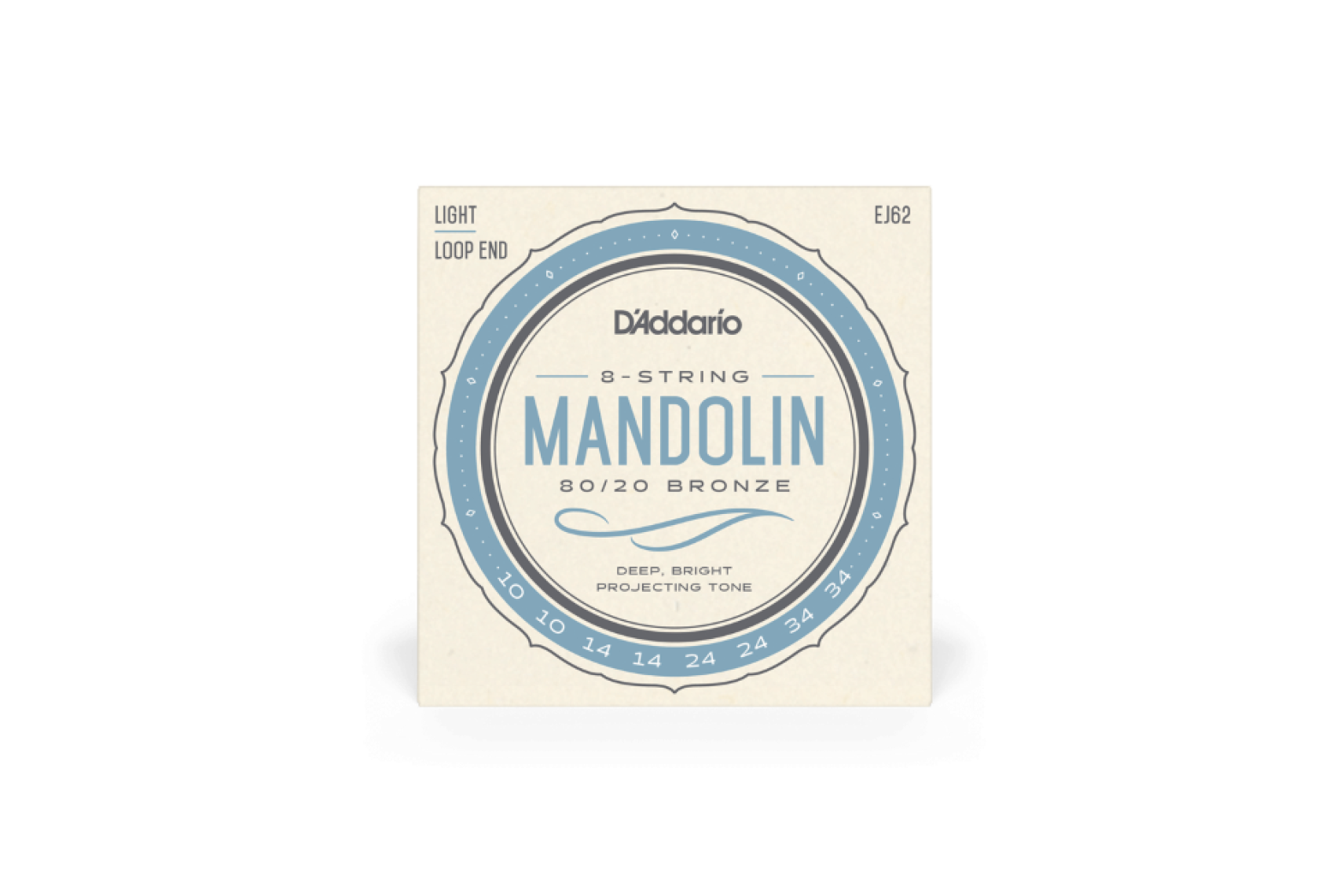 Daddario EJ62 80/20 Bronze Mandolin Light 10-34