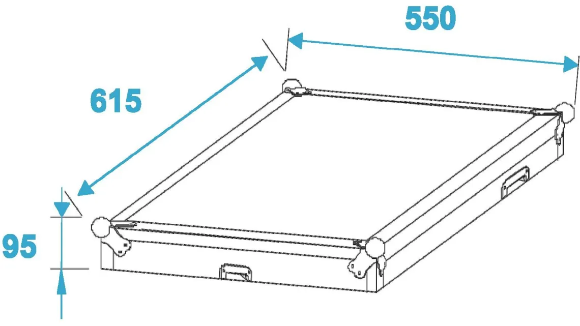 Roadinger Spezial-Kombi-Case Profi, 10HE mit Rollen