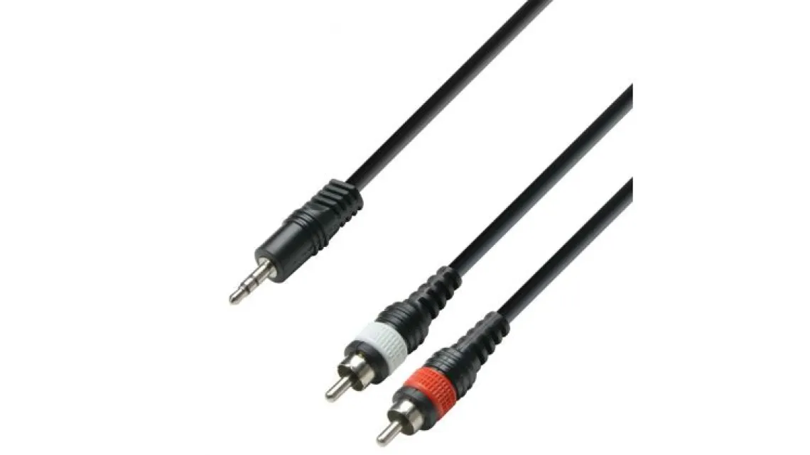 Adam Hall 3 m 1xStereoklinke 3,5mm/2xChinch