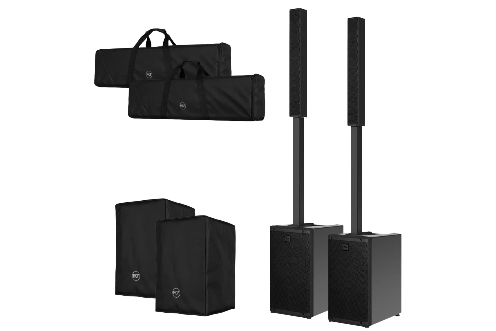 RCF EVOX J9 Stereo Bundle Set schwarz mit Taschen