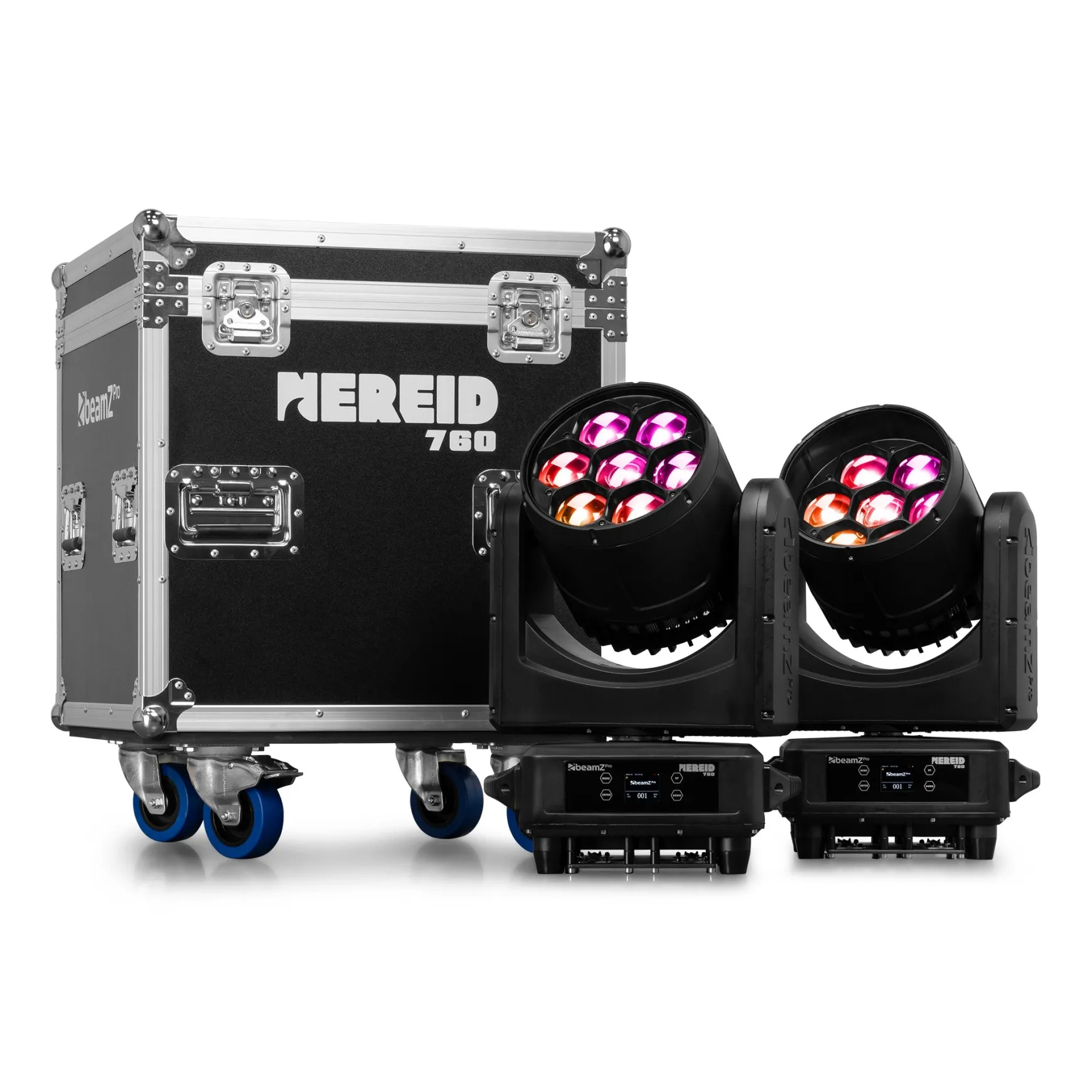 beamZ Pro Nereid760 Outdoor LED Bee Eye Moving Head mit Zoom, 2 Stück im Flightcase